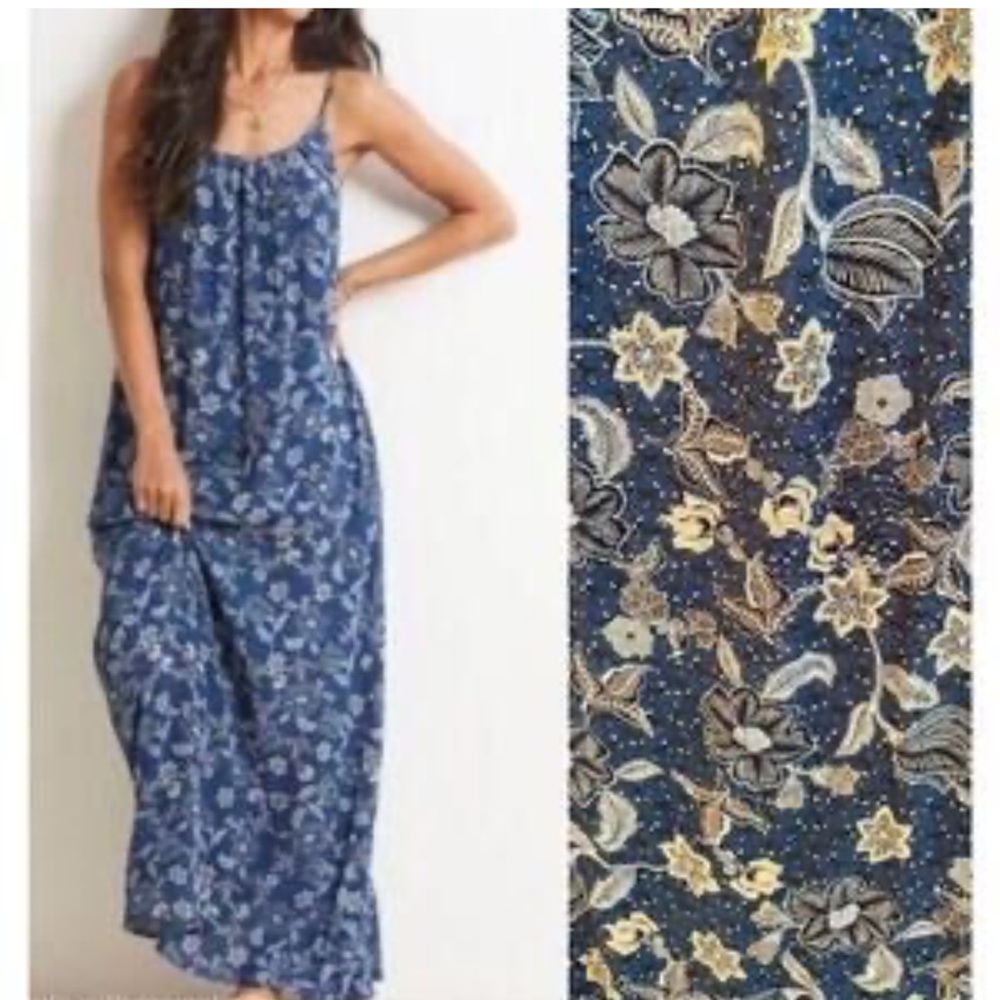 Roan + Ryan Maxi Spaghetti Strap Dress With Pockets. Size M